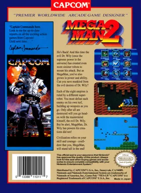 Mega Man 2 (USA) box cover back